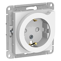 AtlasDesign Белый Розетка с заземлением со шторками с выталкивателем, 16А Systeme Electric (Schneider Electric)