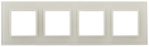 Рамка для выключателей и розеток четверная ЭРА Elegance 14-5104-02 стекло слоновая кость