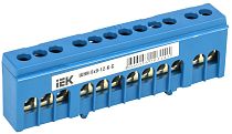 Шина нулевая в корпусном изоляторе на DIN-рейку ШНИ-6х9-12-К-С  IEK