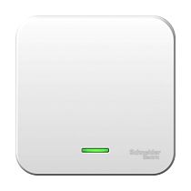Blanca открытая установка с монтажной пластиной Белый Выключатель 1клавишный  с подсветкой  6А Systeme Electric (Schneider Electric)