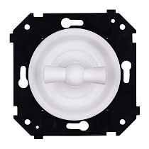 Выключатель одноклавишный проходной (скрытый монтаж), Белый матовый Bironi