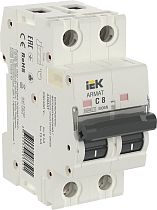 ARMAT Автоматический выключатель двухполюсный M06N 2P C 8А IEK ARMAT Автоматический выключатель двухполюсный M06N 2P C 8А IEK