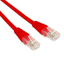 Патч-корд U/UTP, CAT 5e, RJ45-RJ45, 26AWG, LSZH, красный, 1м  REXANT
