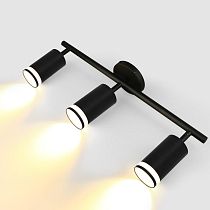 Спот на основании GWL-3GU10-M-IP20 Тройной Черный С боковым рассеивателем Башня