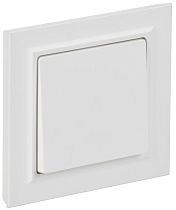 BRITE Выключатель 1-клавишный 10А в сборе ВСР10-1-0-БрАБ арктический белый IEK