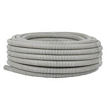 Труба гофр. ПВХ с протяжкой d20 мм (25 м) серая EKF-Plast