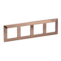 Рамка четырехпостовая универсальная медь Valena LIFE Legrand