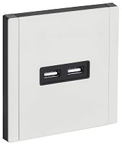 FORTE&PIANO Розетка USB A+A 3,1А FP249M металл белый IEK