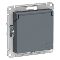 AtlasDesign Грифель Розетка с заземлением,со шторками с крышкой, 16А Systeme Electric (Schneider Electric)