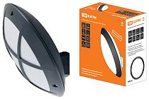 Светильник НБУ 05-60-008 "Мегас 2" черный с решеткой IP64  TDM