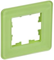 Рамка BRITE одноместная РУ-1-2-Бр стекло эко грин RE  IEK