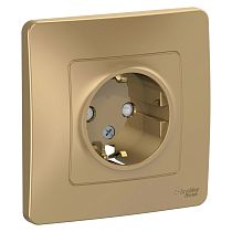 Blanca скрытая установка Титан Розетка с заземлением со шторками, 16А Systeme Electric (Schneider Electric)