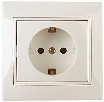 Розетка ЭРА Intro Plano 1-202-02 16А 250В слоновая кость с заземлением