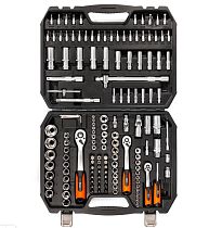 Набор инструментов НАИ-09/150 серия KBT-PROFESSIONAL с торцевыми шестигранными головками и трещоткой 1/2’’, 1/4’’, 3/8’’ (КВТ)