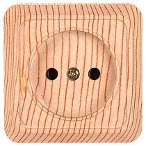 Розетка 2П открытой установки IP20 10А 250В (керамика) сосна  "Альфа" General Розетка 2П открытой установки IP20 10А 250В (керамика) сосна  "Альфа" General