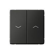 ARTGALLERY 2-клавишный ВЫКЛЮЧАТЕЛЬ ДЛЯ ЖАЛЮЗИ, 2х сх.4, 10А, механизм, быстрозажим. клем., БАЗАЛЬТ