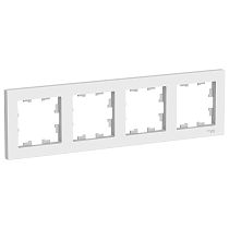 AtlasDesign Белый Рамка 4 постовая , универсальная Systeme Electric (Schneider Electric)