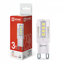 Лампа светодиодная LED-JCD 3Вт 230В G9 4000К 290Лм IN HOME Лампа светодиодная LED-JCD 3Вт 230В G9 4000К 290Лм IN HOME