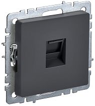 Розетка компьютерная RJ45 BRITE кат.6 РК11-БрГ графит  IEK