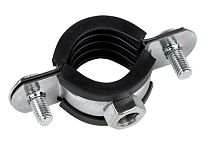 Хомут стальной 3/8" (15-19 мм), с уплотнителем EKF