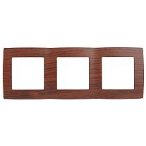 Рамка для выключателей и розеток тройная ЭРА 12 12-5003-08 пластик вишня