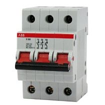 Рубильник 3п E203r 80А рычаг красный ABB