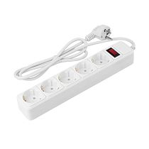 Сетевой фильтр General GPS-5-10-3x075-1000-W, 5 мест, 10А, 3x075 мм2, 10м, белый (471014)