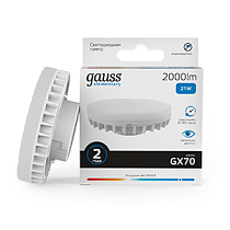 Лампа светодиодная Gauss Elementary GX70 21Вт 2000lm 6500K Лампа светодиодная Gauss Elementary GX70 21Вт 2000lm 6500K