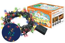 Гирлянда новогодняя  светодиодная, СГ 100 З, 220 В, зеленый шнур, многоцветная, 5 м, 8 режимов   TDM