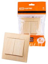 Выключатель 2-х кл. 10А сосна "Лама"  TDM