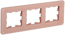 Рамка BRITE трехместная РУ-3-2-Бр стекло дымчатый RE  IEK