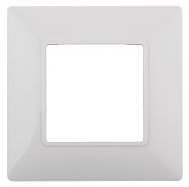 Рамка для выключателей и розеток одиночная ЭРА Elegance 14-5001-01 пластик белый