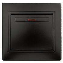 Выключатель ЭРА Intro Plano 1-102-05 10А 250В антрацит одноклавишный с подсветкой