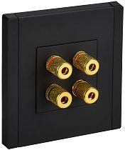 FORTE&PIANO Аудиорозетка 4-местная FP139M металл черный IEK