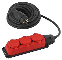 Удлинитель силовой ЭРА UK-3e-3x1,5-5m-IP44(KG) с заземлением 3 розетки каучук 5м КГ 3х1,5мм2 IP44 Удлинитель силовой ЭРА UK-3e-3x1,5-5m-IP44(KG) с заземлением 3 розетки каучук 5м КГ 3х1,5мм2 IP44