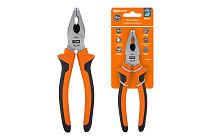 Пассатижи (плоскогубцы), с двухкомпонентными рукоятками, CR-V сталь, 180 мм, серия "Алмаз"  TDM