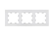 AtlasDesign Nature Натуральное Стекло Белый Рамка 3-постовая  (Schneider Electric) Systeme Electric (Schneider Electric)