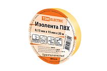 Изолента ПВХ 0,13*15мм Желтая 20м  TDM
