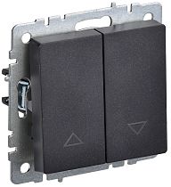 BRITE Выключатель жалюзи 10А ВС10-1-5-БрЧ черн.  IEK