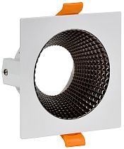 Светильник LIGHTING 4110 встраиваемый поворотный под лампу GU10 белый/шоколад пластик IEK Светильник LIGHTING 4110 встраиваемый поворотный под лампу GU10 белый/шоколад пластик IEK