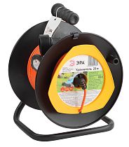 Удлинитель силовой ЭРА без заземления на пластиковой катушке 1 розетка 20м ПВС 2х0.75, RPx-1-2x0.75-