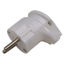 Вилка разборная General GRV-P-16-С-G-W-IP20, 16А, угловая, с/з, белая, IP201/30/300