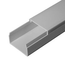 Кабель-канал серый RAL 7035 двойной замок в п/э 40х25 (30м/уп) Промрукав