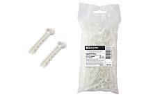 Дюбель-хомут для плоского кабеля 6-12мм белый (100шт)  TDM