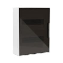 Щиток 24 мод настенный ФРЕЙМ, белый, с тонированной дверцей, с 4 шинами  PEN (2шт на 8 отв. и 2шт на 6 отв)