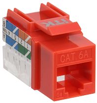 ITK Модуль Keystone Jack кат.6A UTP 110 IDC 90град красный IEK