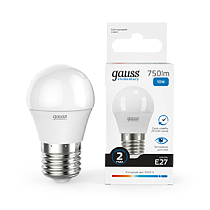 Лампа светодиодная Gauss Elementary Шар 10Вт 750lm 6500K Е27