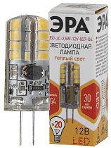 Лампа светодиодная ЭРА STD LED JC-2,5W-12V-SLS-827-G4 капсула теплый свет силикон Лампа светодиодная ЭРА STD LED JC-2,5W-12V-SLS-827-G4 капсула теплый свет силикон
