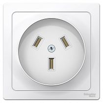 Blanca скрытая установка Белый Розетка силовая 2Р+N, 32А Systeme Electric (Schneider Electric)