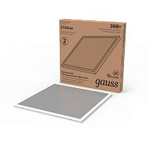 Светильник светодиодный Gauss IP20 595х595х19мм 36Вт 2900lm 4000K офисный призматический с выводом кабеля